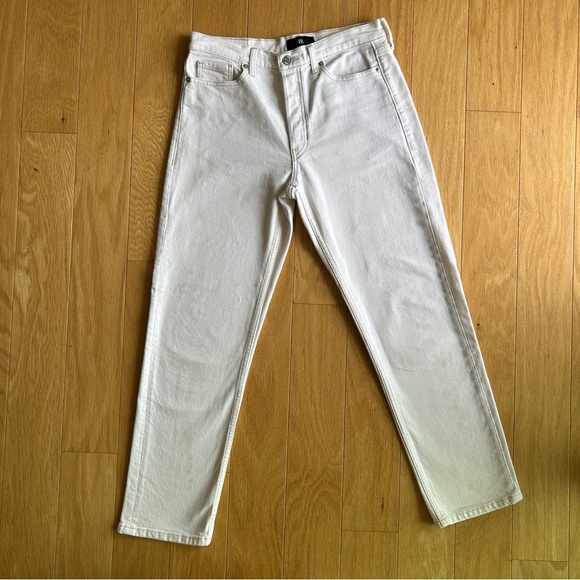 Banana Republic The Straight Jean Optic White Button Fly High Waist Excellent 28 - Picture 2 of 8